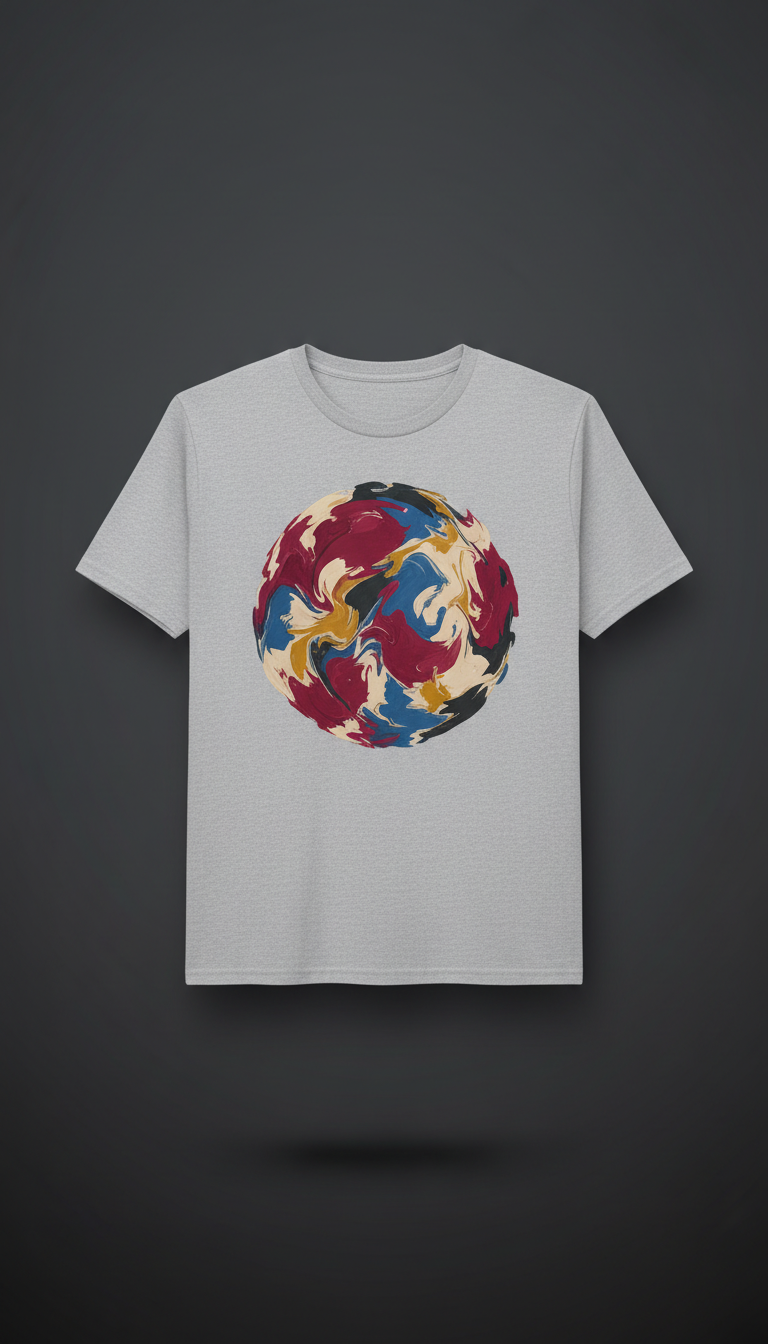 Art Print T-Shirt — Crimson Flow